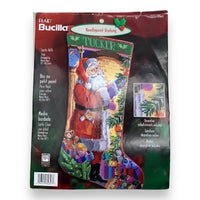 Bucilla Santa with Tree Needlepoint Stocking Kit