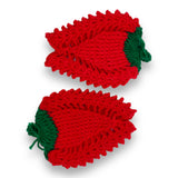 Crochet Strawberry Hot Pad Bundle