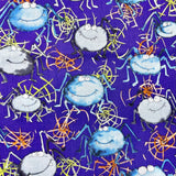 Spiders + Webs Cotton Fabric - 2 yds x 44"