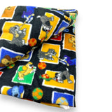 Playful Dogs Fleece Fabric - 2 yds x 60"