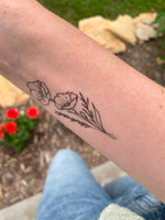 Golden Poppy Temporary Tattoos