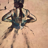 Ballet Dancer Facing Inward by Degas Vintage Offset Lithograph in Matte