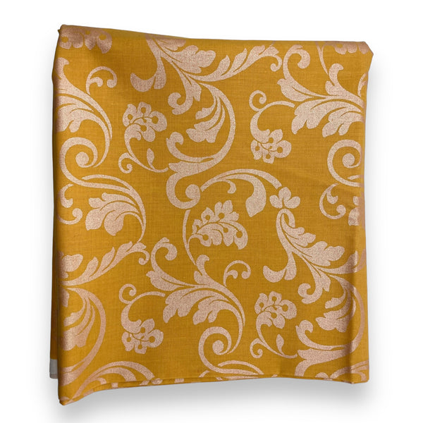 Ornate Mustard Cotton Fabric - 2 yd x 44"