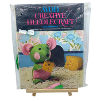 1973 Avon Creative Needlecraft House Mouse Doll Plush Craft Kit