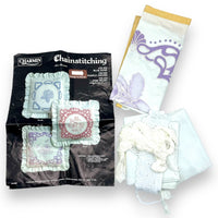 Finish Me! Purple Orchid Pillow Chainstitching Kit