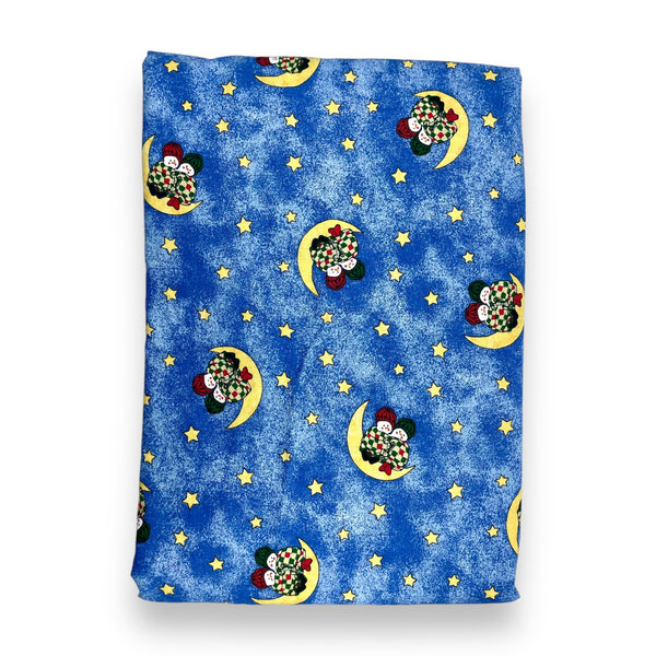 Snowmen on the Moon Cotton Fabric - 6 1/2 yds x 44