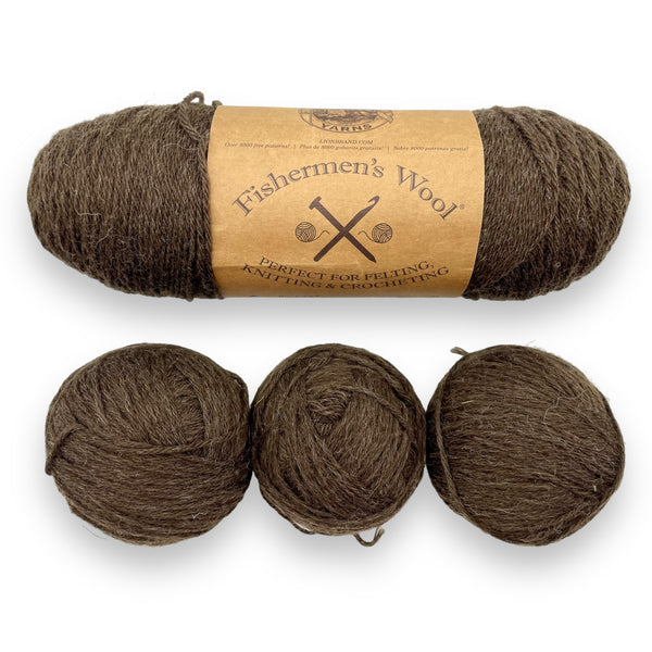"Nature's Brown" Fishermen's Wool Yarn Bundle