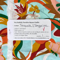 Psychedelic Paradise Rayon Challis Fabric - 1 yds x 54"