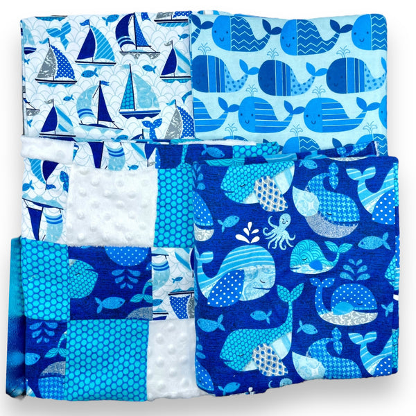 Deep Blue Sea Flannel Fabric Bundle