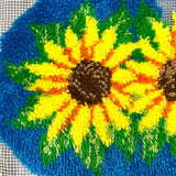 Finish Me! Latch Hook Sunflowers Rug