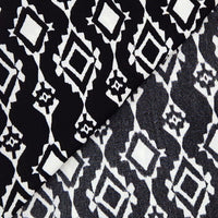 Black + White Diamond Chain Challis Fabric - 2 1/2 yds x 60"