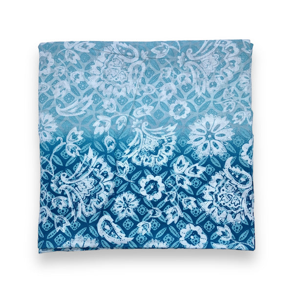 Aqua Ombre Cotton Fabric - 2 1/4 yds x 44"