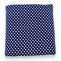 Navy Polka Double Knit Fabric - 3 yds x 60"