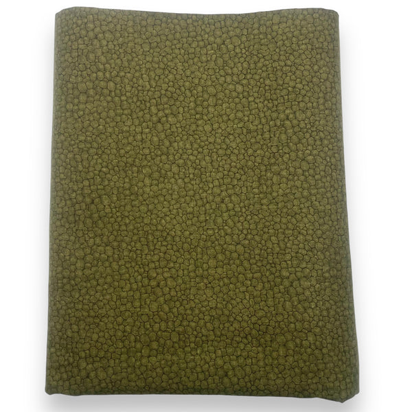 Olive Green Pebbles Cotton Fabric - 3 yds x 44"