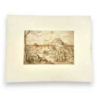 Landscape of the Flight into Egypt by Pieter Bruegel the Elder Vintage Offset Lithograph in Matte