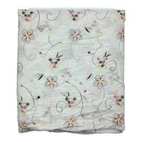 Embroidered Floral Gauze Fabric - 3 3/4 yds x 56"