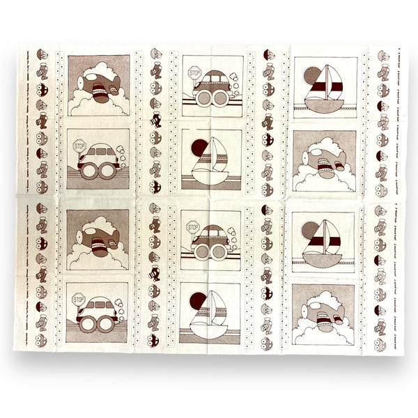 Vintage Piira Prints Cotton Fabric Panel