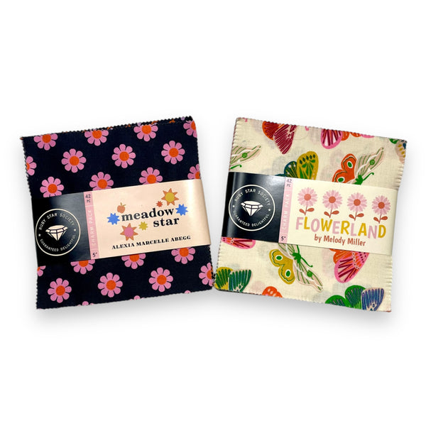 Pre-cut Squares Ruby Star Society Charm Pack Bundle