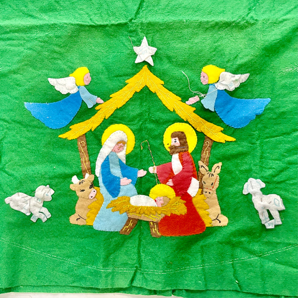 Finish Me! Nativity Christmas Tree Skirt