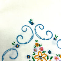Embroidered Vintage Linen Pillowcase Set
