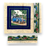 Classic Cars Cotton Fabric Panel