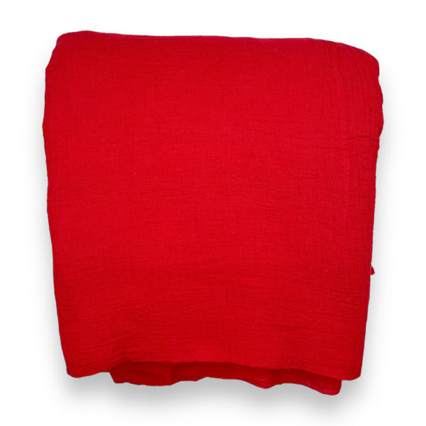 Crimson Crinkle Gauze Fabric - 8 3/4 yds x 42"