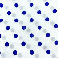Cobalt Polka Dot Sheer Fabric - 3 1/2 yds x 44"