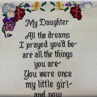 Finish Me! Daughter Cross Stitch