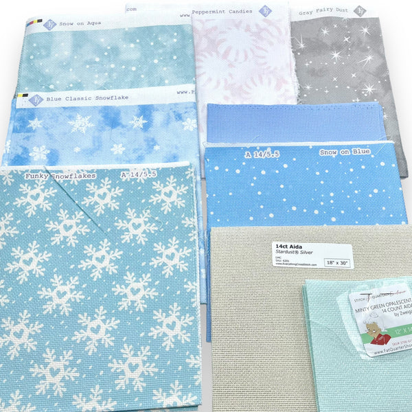 "Let it Snow" 14-Count Aida Cloth Printed Design Bundle