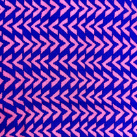 Pink + Blue Chic Chevron Challis Fabric - 2 yds x 60"