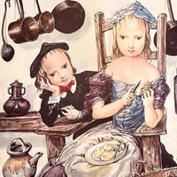 "In the Kitchen” Vintage Print by Tsuguharu Foujita