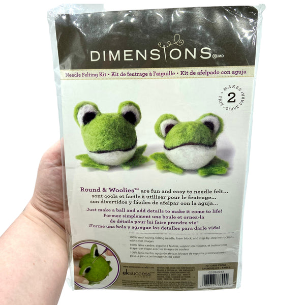Dimensions Round and Wooly Frogs Needle Felting Kit