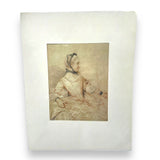 Profile of a Woman by Jean Etienne Liotard Vintage Offset Lithograph in Matte