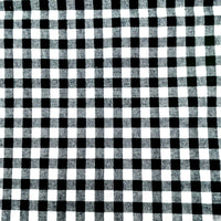 Black + White Check Cotton Blend Fabric - 2 1/2 yds x 44"