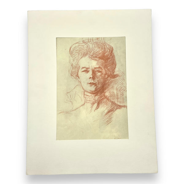 "Portrait of Jane Avril” Vintage Print by Henri de Toulouse-Lautrec