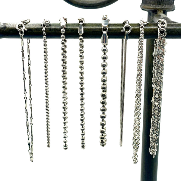 8" Sterling Bracelet Chain Bundle