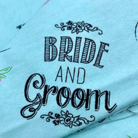 "Bride and Groom" Flannel Fabric - 4 1/4 yards x 42"