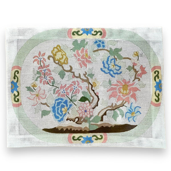 In Bloom Hand-Painted Needlepoint Canvas