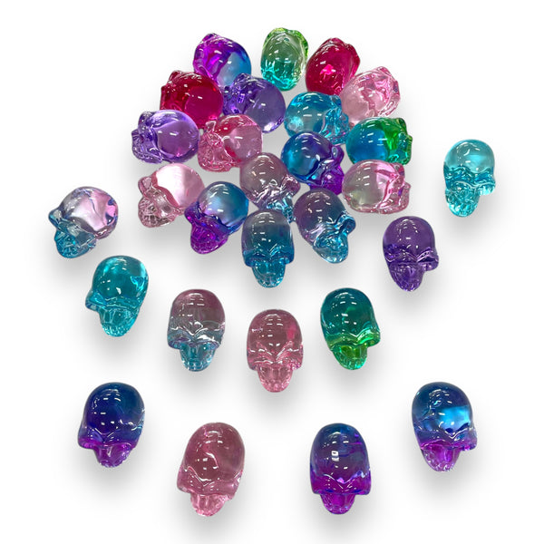 Glass Aura Skulls Lot