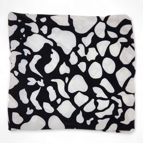Black + White Spots Jersey Knit Fabric - 2 yds x 60"