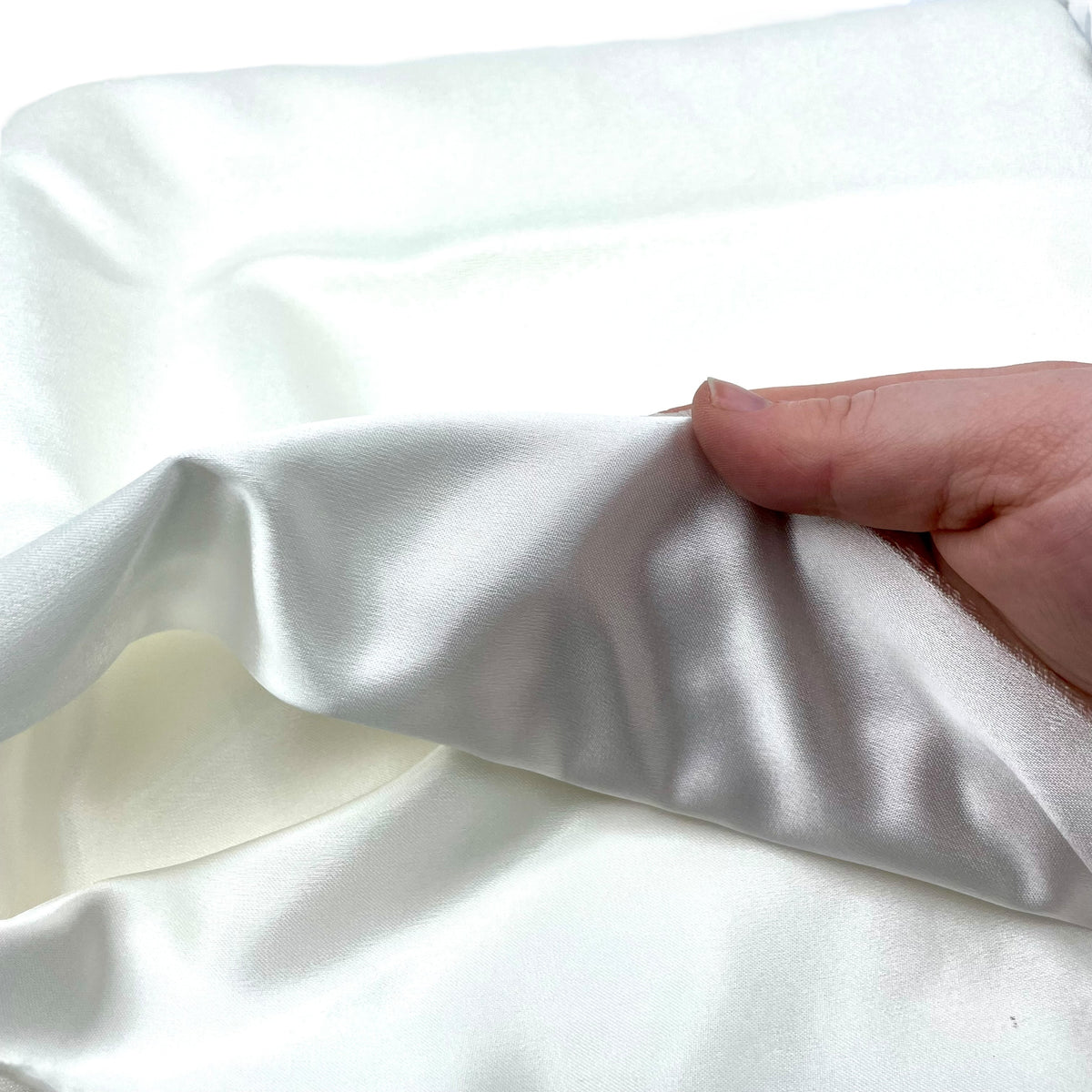 Cream Crepe-Backed Satin Fabric - 5 yds x 44