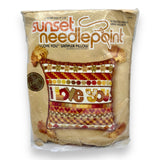 Sunset Needlepoint "I Love You" Sampler Pillow Kit