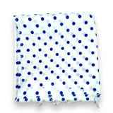 Cobalt Polka Dot Sheer Fabric - 3 1/2 yds x 44"