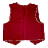 Cranberry 100% Wool Felt Vest