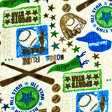 Baseball Flannel Fabric - 4 1/4 yds x 42"