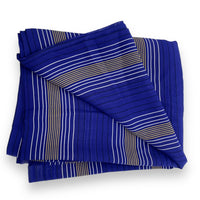 Striped Royal Sheer Organza Fabric - 3 yds x 44"