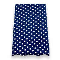 Navy Polka Dot Double-Brushed Poly Knit Fabric - 3 yds x 60"