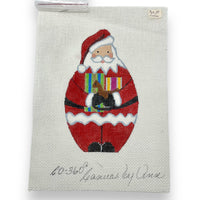 Santa with Presents Handpainted Needlepoint Canvas