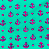 Anchors Florescent Spandex Fabric - 1 1/4 Yd x 60"