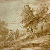 A Woodland Valley by Thomas Gainsborough Vintage Offset Lithograph in Matte